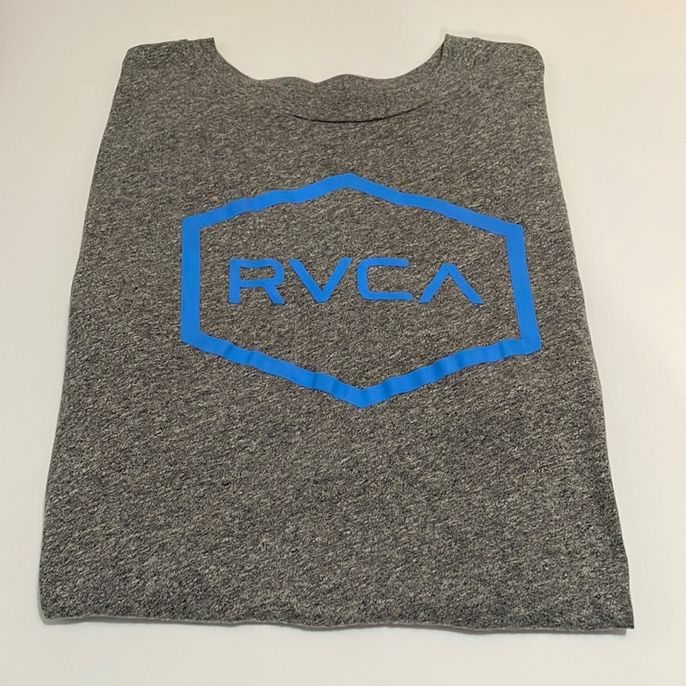 RVCA Light Heather Grey Short Sleeve Shirt